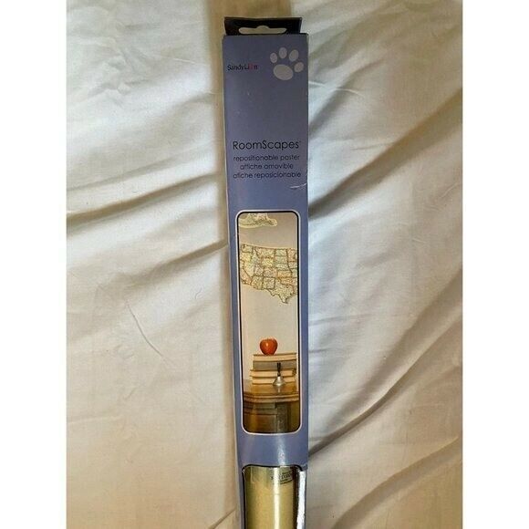 United States USA Map Peel Stick Wall Art Decor Poster Retro City Road Highway - Picture 2 of 6